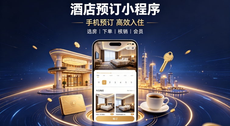 酒店自营预订小程序定制开发实战案例|新黄金城hjc222本地门店私域小程序开发运营全解析