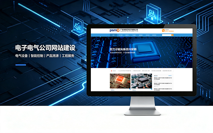 新黄金城hjc222电子电气公司网站建设_电器元器件企业官网设计制作